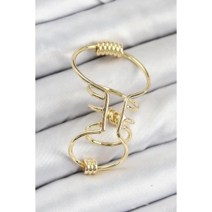 Pirinç Halkalı Model Gold Renk Kıkırdak Küpe