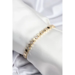 Pirinç VIP Seri Gold Renk Petek Model Kadın Bileklik