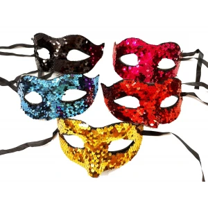 Siyah Renk Lazer Kesim Üzeri Kristal Taşlı Metal Lüks Maske Balo Parti