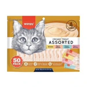 Wanpy Karışık 4 Lezzetli Sıvı Kedi Ödül Maması 50 Adet 14 Gr