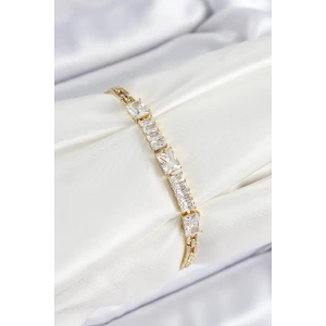 Xuping Pirinç Parçalı Su Yolu Model Gold Renk Kadın Bileklik