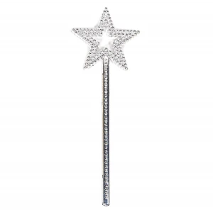 Yıldız Model Peri Asası Melek Asası Prenses Asası Metalize Gümüş Renk