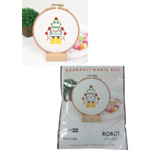 Nakış Kitleri Kasnaklı 8.6 X 6 cm Robot