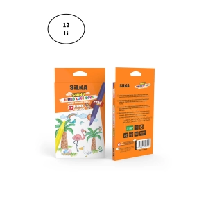 Silka Jumbo Üçgen 12 Renk Kuruboya 12li