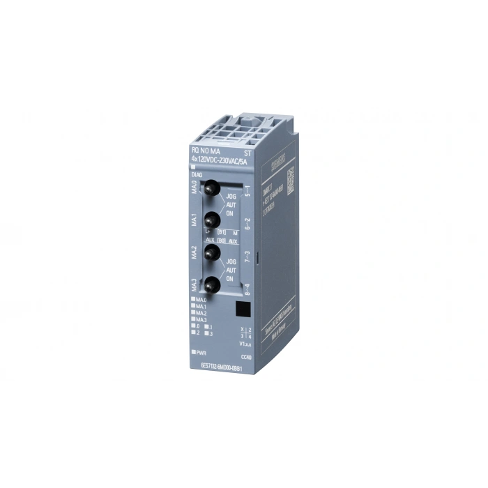 6ES7132-6MD00-0BB1 SIMATIC ET 200SP, relay module normally open, RQ NO-MA4x120VDC..230VAC/5A ST SIEMENS