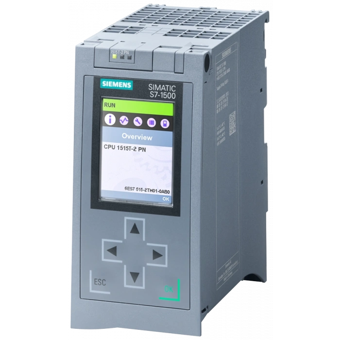 6ES7515-2TM01-0AB0 , SIMATIC S7-1500T, CPU 1515T-2 PN, Central processing unit with work memory 750 KB , SIEMENS