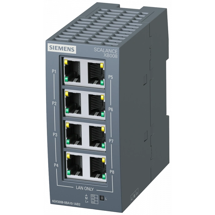 6GK5008-0BA10-1AB2 SCALANCE XB008 Unmanaged Industrial Ethernet Switch SIEMENS