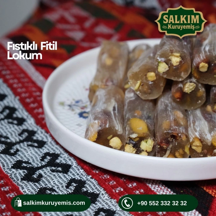 Sade Fıstıklı Fitil Lokum
