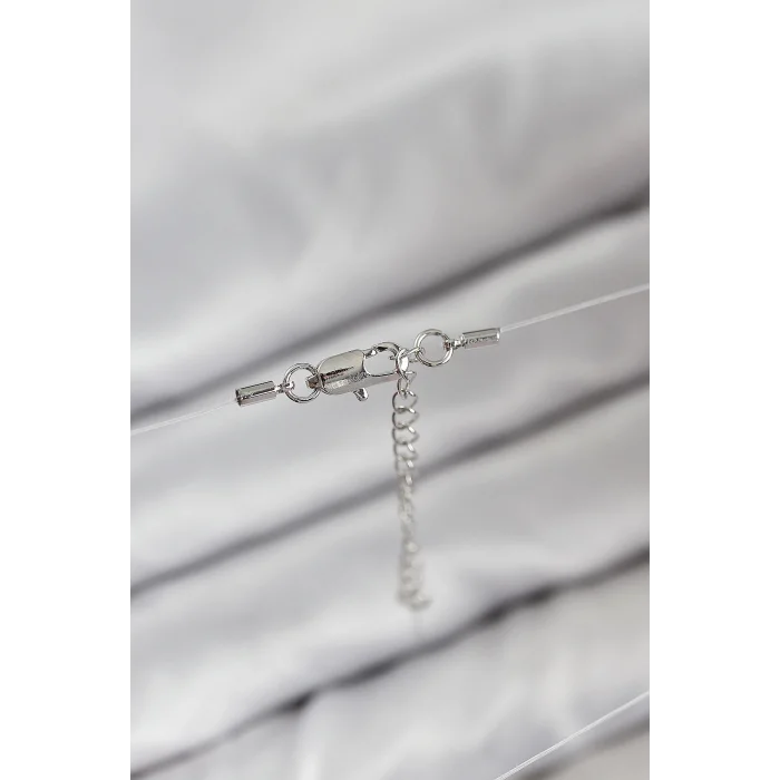 Misineli Zirkon Taşlı Model Gümüş Renk Hayalet Kolye