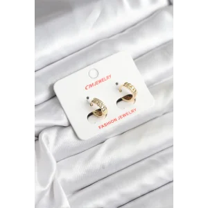 14K Gold Renk Kaplama CM Kadın Küpe