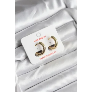 14K Gold Renk Kaplama CM Kadın Küpe