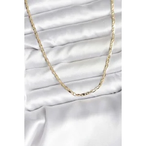 14K Gold Renk Kaplama Ezme Zincir Model CM Kadın Kolye