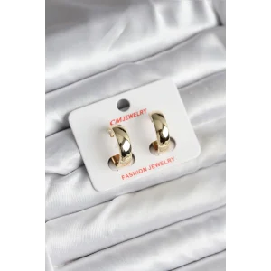 14K Gold Renk Kaplama Halka CM Kadın Küpe