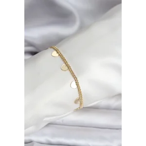 14K Gold Renk Kaplama Kalpli Model CM Kadın Bileklik
