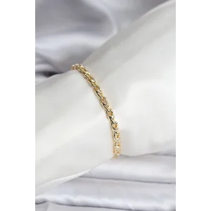 14K Gold Renk Kaplama Zincir Model Kadın CM Bileklik