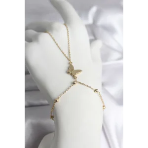 316L Çelik Gold Renk Kelebek Model Kadın Şahmeran
