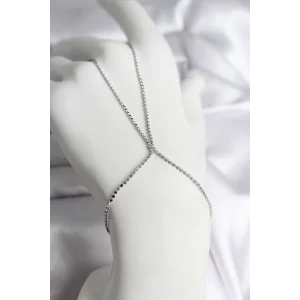 316L Çelik Gümüş Renk Ezme Zincir Model Kadın Şahmeran