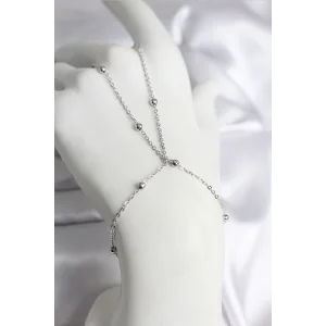 316L Çelik Gümüş Renk Topçuk Zincir Model Kadın Şahmeran