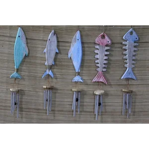 Ahşap Balıklı Metal Çan No:5