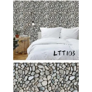 Çakıl Taşı Desenli Yapışkanlı Kaplama Kağıdı Büyük Boy 3 Metre