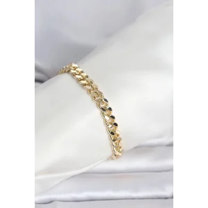 CM 14K Gold Renk Ezme Kalın Zincir Model Kadın Bileklik