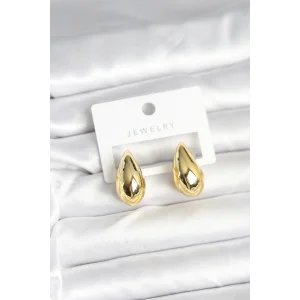 Gold Renk Damla Küpe 24 mm