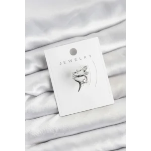 Gümüş Renk Pirinç Diken Model Kıkırdak Earcuff Küpe