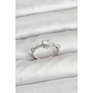 Gümüş Renk Pirinç Yıldız Model Kadın Yüzük