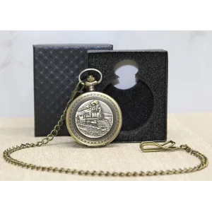 Özel Kutulu Tren Temalı Köstekli Saat Alk4670