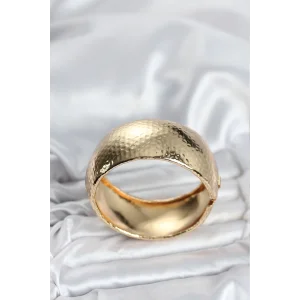 Pirinç Gold Renk Bombeli Vintage Kadın Bileklik