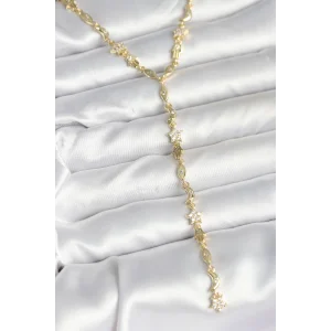 Pirinç Gold Renk Kadın Manifest Kolye