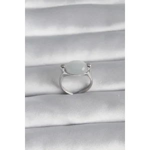 Pirinç Gümüş Renk Sedefli Kadın Yüzük