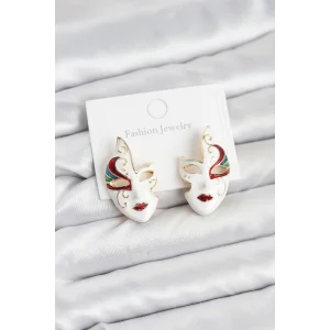 Pirinç Maske Model Kadın Küpe