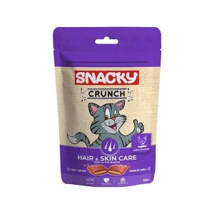Snacky Crunch Hair Skin Tavuklu Deri Tüy Sağlığı Destekleyici Kedi Ödülü 1 Adet 60 Gr