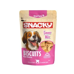Snacky Lover Mix Diş Temizliği Destekleyici Köpek Ödül Bisküvisi 1 Adet 200 Gr