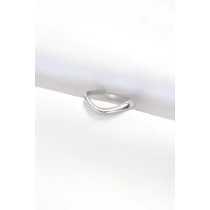 Yassı Silver Renk Ayarlanabilir Yüzük