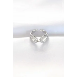 Zirkon Taşlı Silver Renk Ayarlanabilir Yüzük