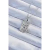 316L Çelik Zincir Gümüş Renk Zirkon Taşlı Yüz Figürlü Tarot Kolye