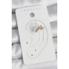 Pirinç Gold Renk Zirkon Taşlı Kadın Kıkırdak Küpe