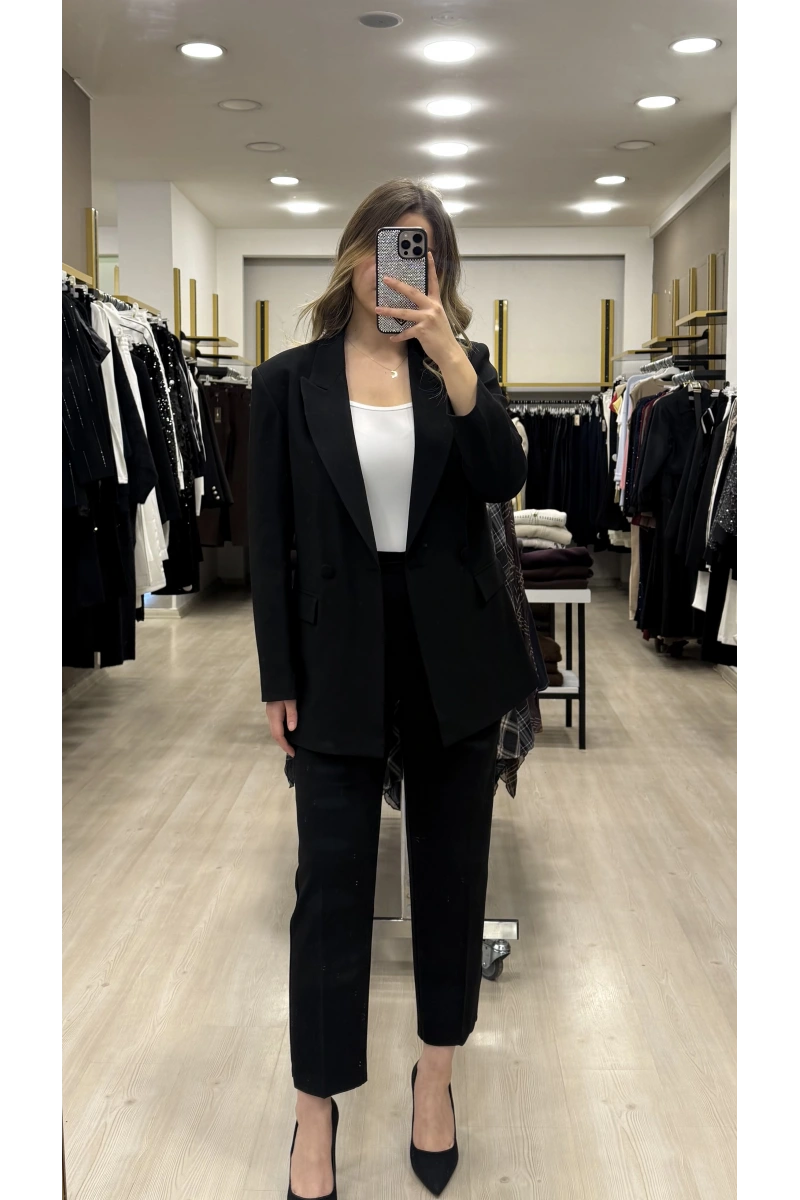 Merry Kruvaze Yaka Blazer İkili Takım