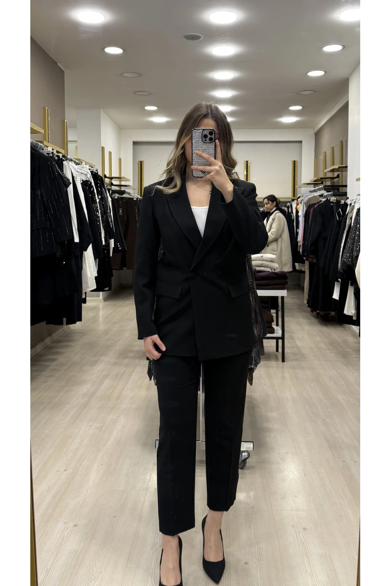 Merry Kruvaze Yaka Blazer İkili Takım