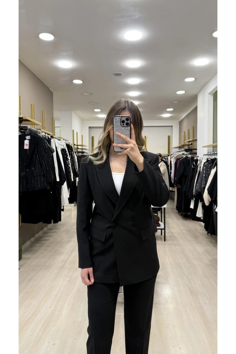 Merry Kruvaze Yaka Blazer İkili Takım