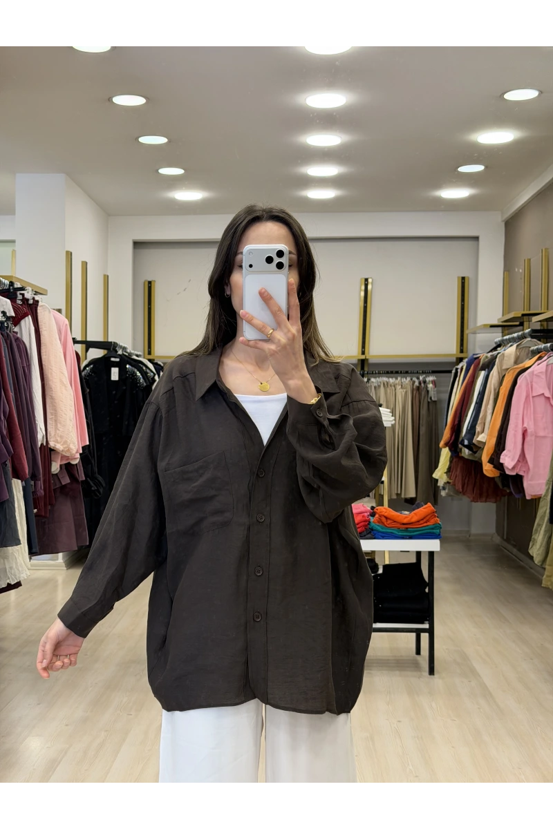 Zensia Düşük Omuzlu Tensel Gömlek
