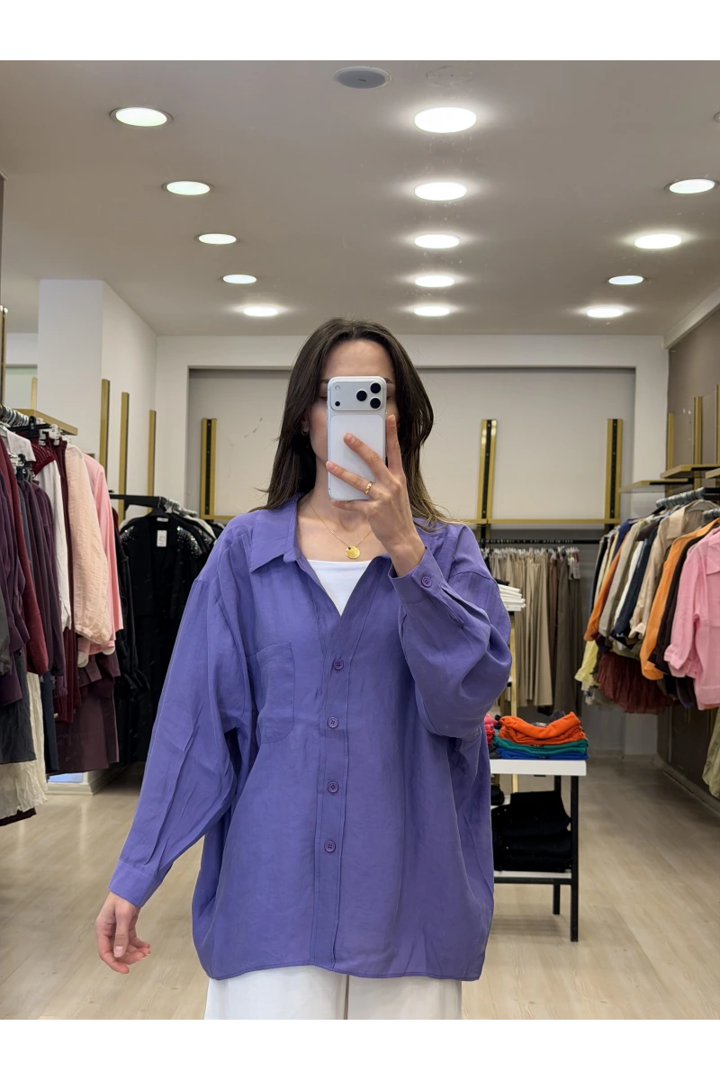 Zensia Düşük Omuzlu Tensel Gömlek
