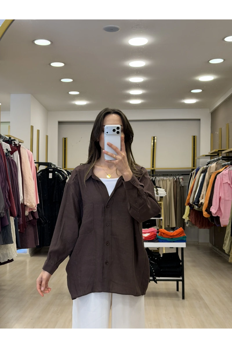 Zensia Düşük Omuzlu Tensel Gömlek