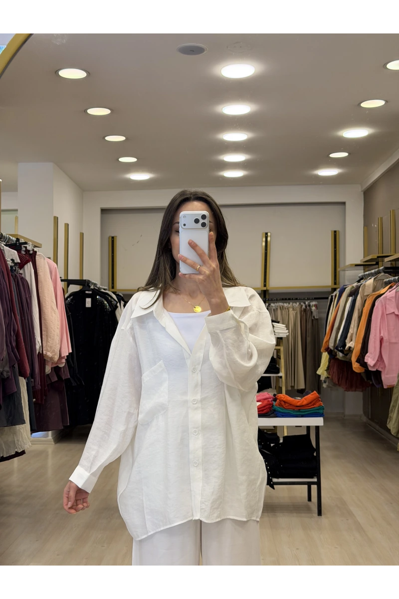 Zensia Düşük Omuzlu Tensel Gömlek