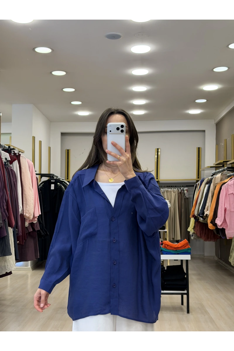 Zensia Düşük Omuzlu Tensel Gömlek