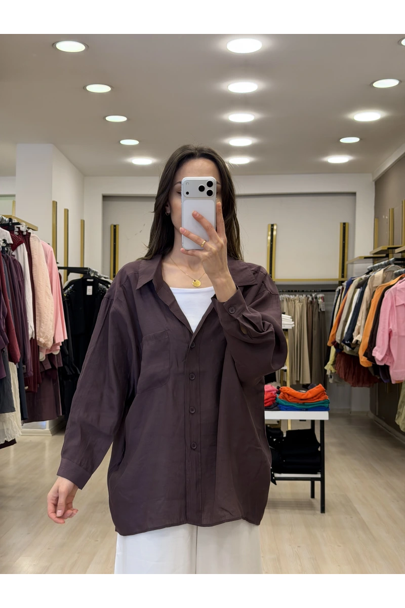 Zensia Düşük Omuzlu Tensel Gömlek