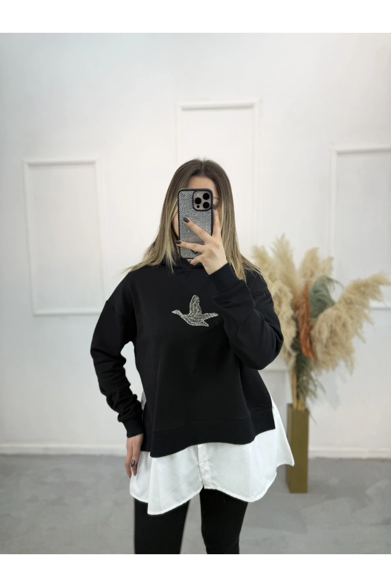 Bymn Poplin Detaylı Sweatshirt