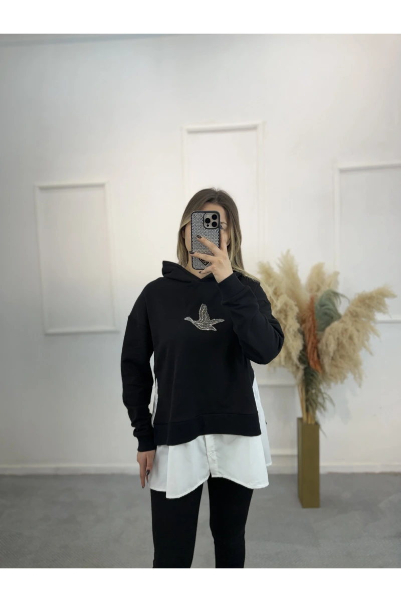 Bymn Poplin Detaylı Sweatshirt
